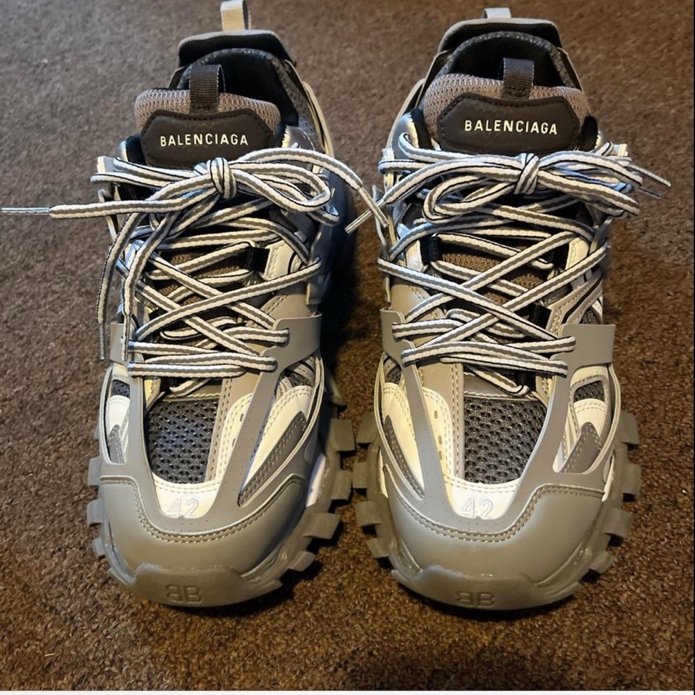 Balenciaga Gray and Black Chunky Sneakers